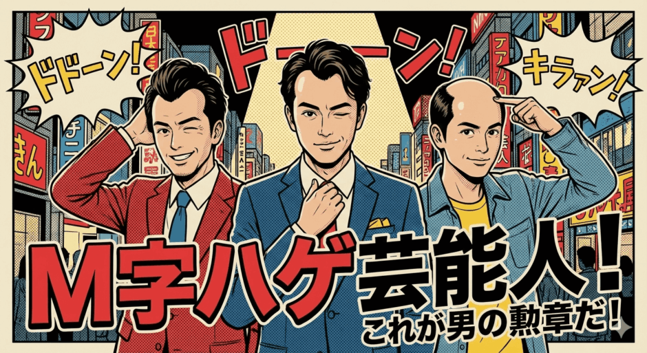 M字はげ芸能人を一挙紹介！一般男性の差が分かる実用ガイド付き